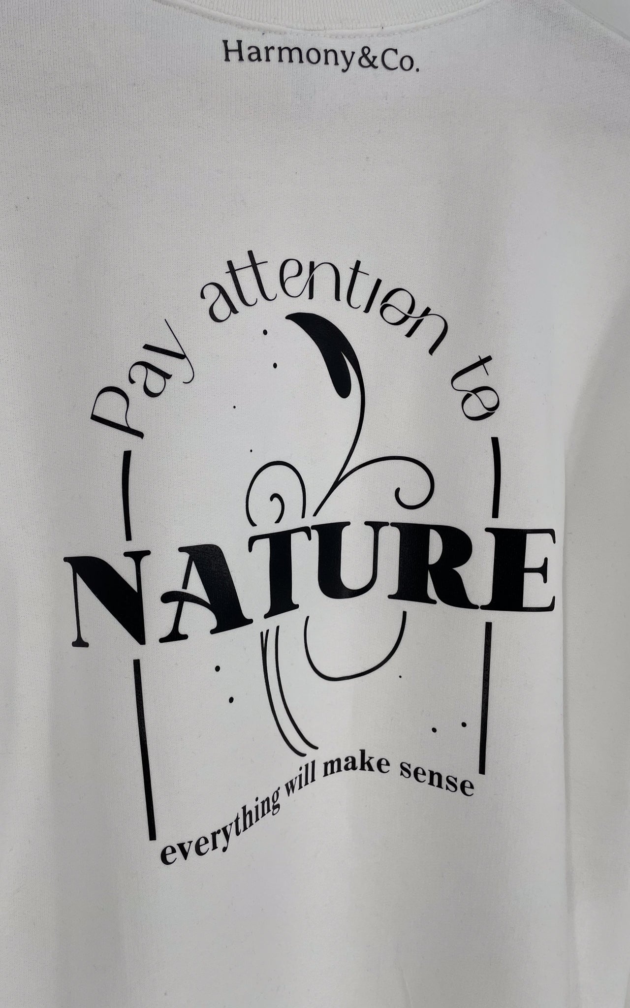 White Listen to Nature Fleece Crewneck