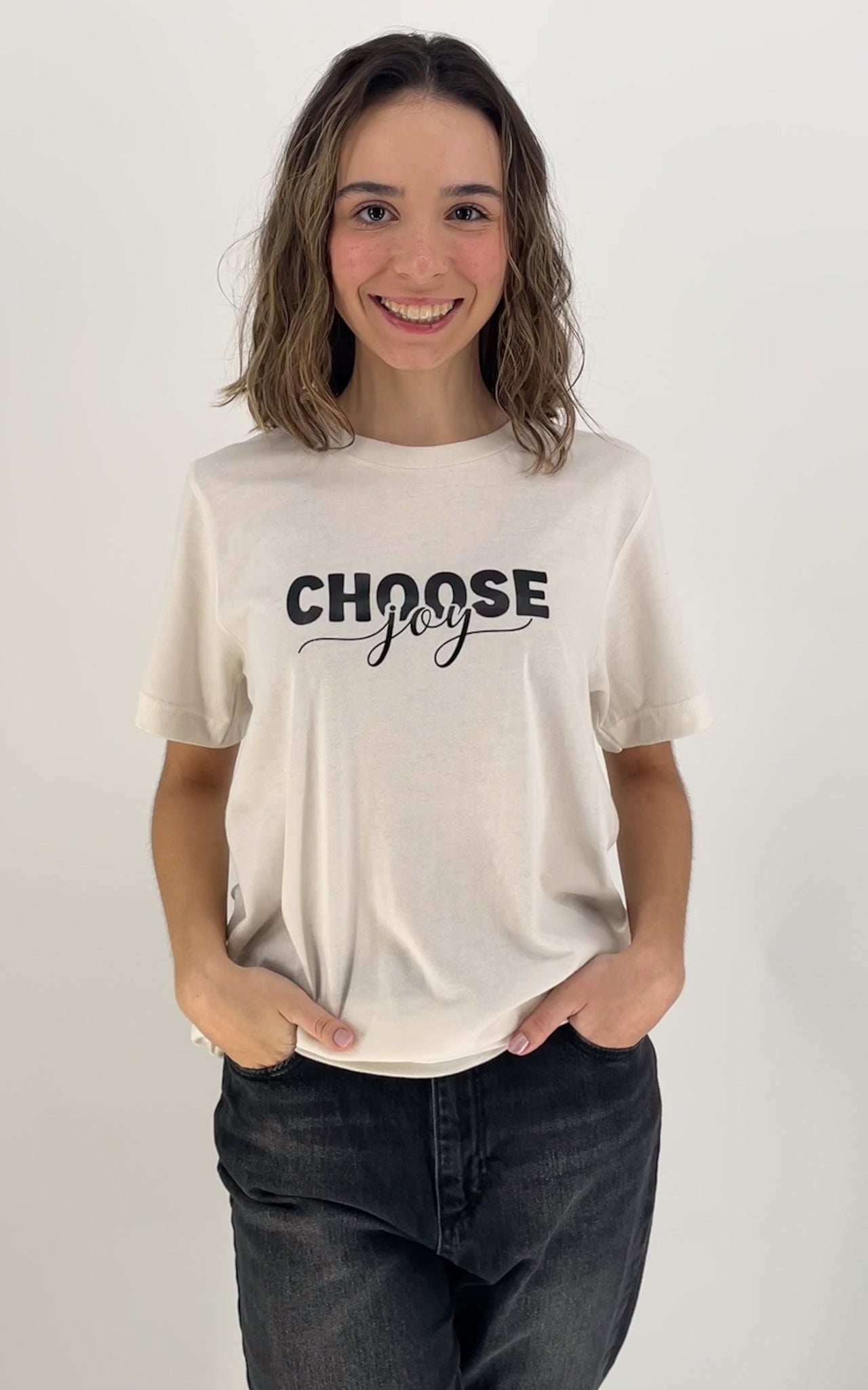 Vintage White Choose Joy T-Shirt