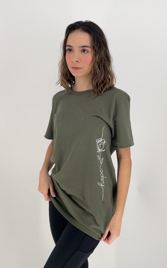 Military Green Hope T- Shirt