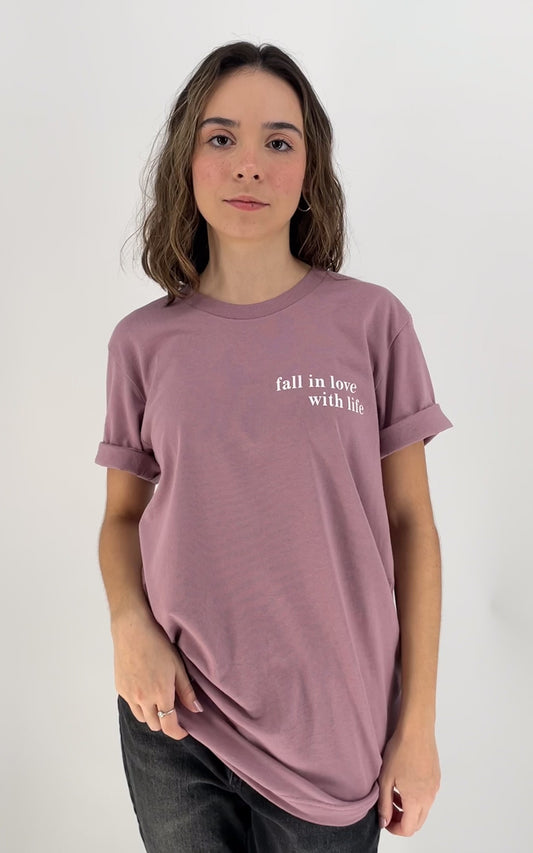 Orchid Pink Fall in Love T-Shirt