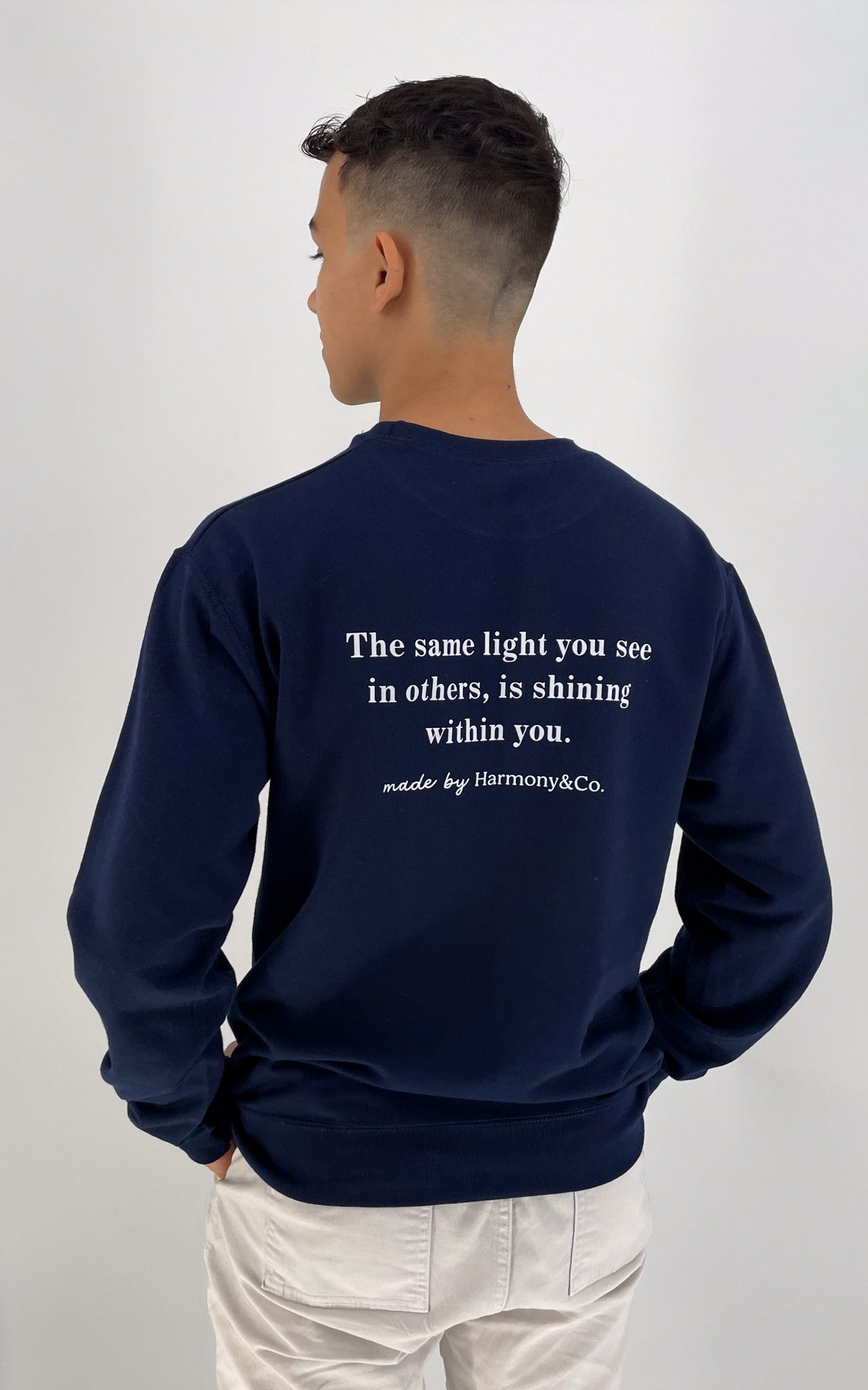 Navy Blue You Shine Fleece Crewneck