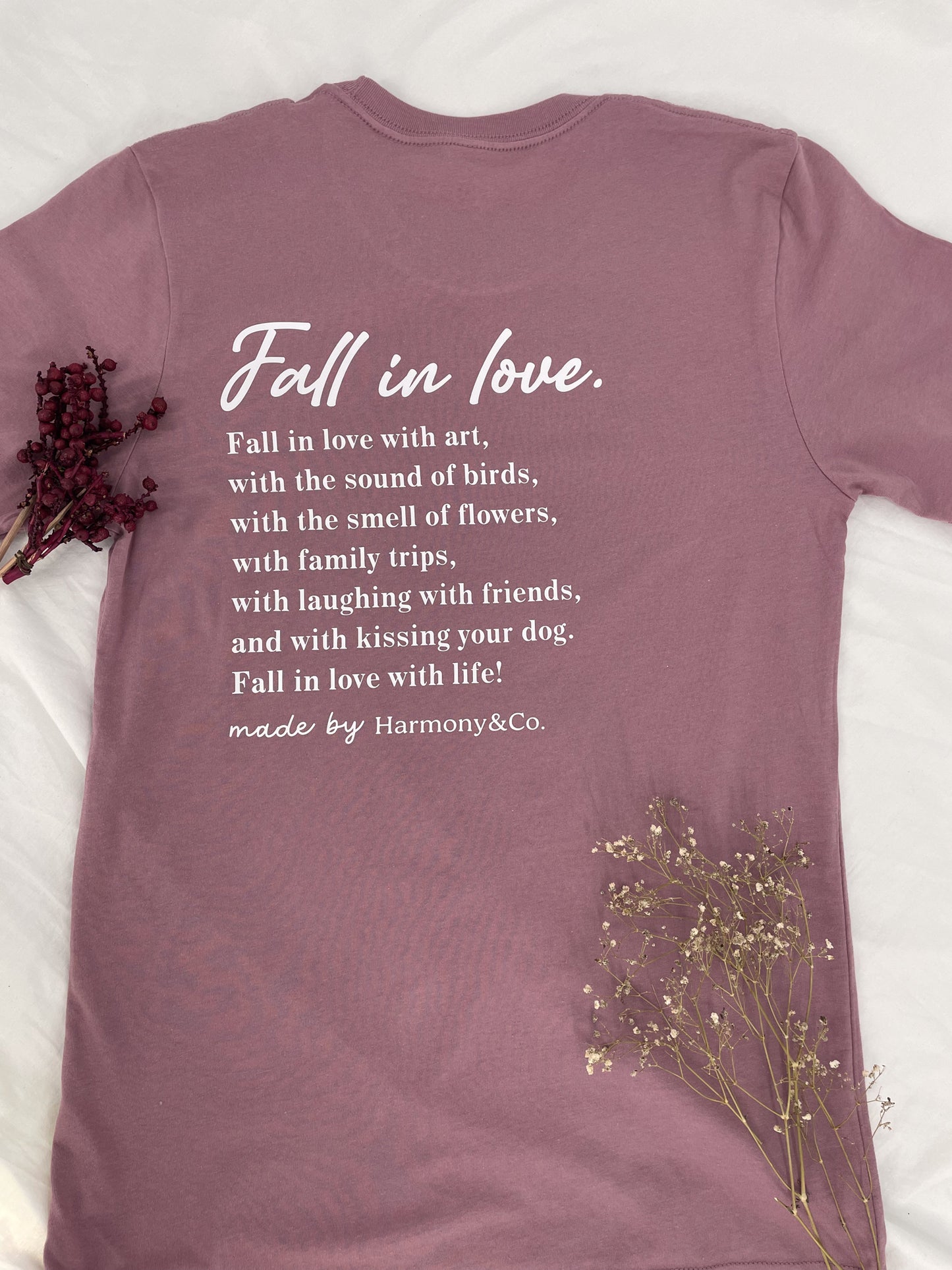 Orchid Pink Fall in Love T-Shirt