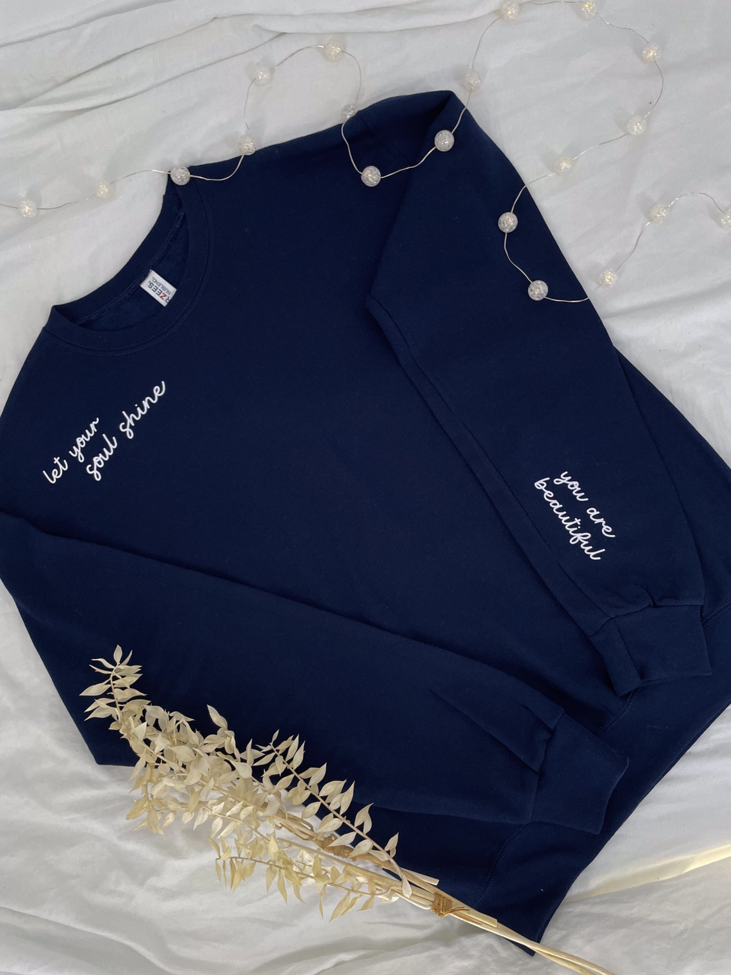 Navy Blue You Shine Fleece Crewneck